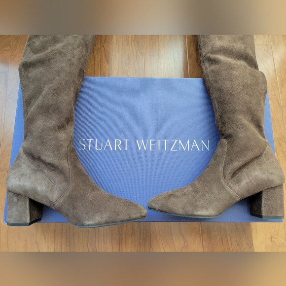 STUART WEITZMAN Genna Brown Over-the-Knee Suede Boots Size: 7.5M - Picture 6 of 15